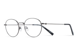 TRICE Logo Round Eyeglasses in Dark Gunmetal – Product Photo 2