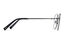 TRICE Logo Round Eyeglasses in Dark Gunmetal – Product Photo 3