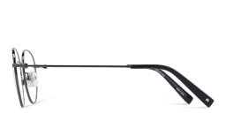 TRICE Logo Round Eyeglasses in Dark Gunmetal – Product Photo 4