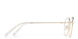 TRICE Logo Round Eyeglasses in Gold – Product Photo 3