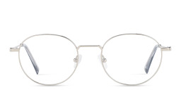 TRICE Logo Round Eyeglasses in Silver – Product Photo 1