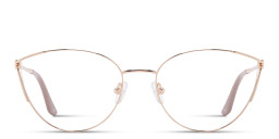 Shop TRICE Logo Cat-Eye Eyeglasses in Polished Gold online.