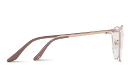 Shop TRICE Logo Cat-Eye Eyeglasses in Polished Gold online.