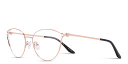 Shop TRICE Logo Cat-Eye Eyeglasses in Rose Gold online.