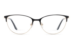 Shop TRICE Logo Cat-Eye Eyeglasses in Gold Black online.