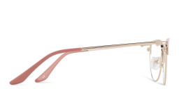 Shop TRICE Logo Cat-Eye Eyeglasses in Gold Nude online.