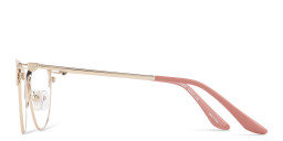 Shop TRICE Logo Cat-Eye Eyeglasses in Gold Nude online.