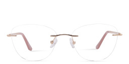 TRICE Logo Rimless Cat-Eye Eyeglasses in Gold – Product Photo 1