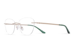 TRICE Logo Rimless Cat-Eye Eyeglasses in Light Gold – Product Photo 2