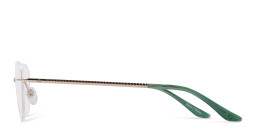 TRICE Logo Rimless Cat-Eye Eyeglasses in Light Gold – Product Photo 4