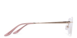 TRICE Logo Rimless Cat-Eye Eyeglasses in Rose Gold – Product Photo 3