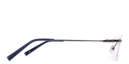 TRICE Logo Rimless Rectangle Eyeglasses in Gunmetal – Product Photo 3