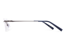 TRICE Logo Rimless Rectangle Eyeglasses in Gunmetal – Product Photo 4