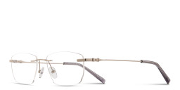 TRICE Logo Rimless Rectangle Eyeglasses in Silver – Product Photo 2