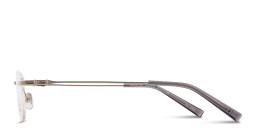 TRICE Logo Rimless Rectangle Eyeglasses in Silver – Product Photo 4