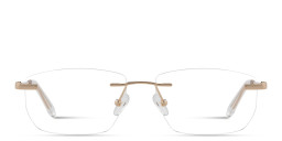 TRICE Logo Rimless Rectangle Eyeglasses in Gold – Product Photo 2