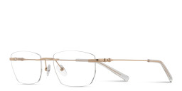 TRICE Logo Rimless Rectangle Eyeglasses in Gold – Product Photo 2