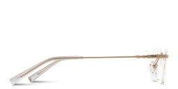 TRICE Logo Rimless Rectangle Eyeglasses in Gold – Product Photo 3