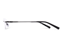Shop TRICE Logo Rimless Oval Eyeglasses in Black online.