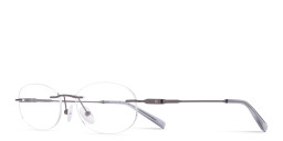 TRICE Logo Rimless Oval Eyeglasses in Gunmetal – Product Photo 2