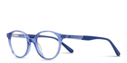 TRICE Kids Round Eyeglasses in Transparent Blue – Product Photo 2