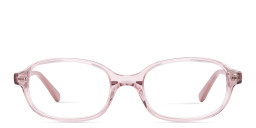 Shop TRICE Kids Rectangle Eyeglasses in Transparent Pink online.