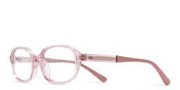 TRICE Kids Rectangle Eyeglasses in Transparent Pink – Product Photo 2