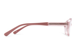TRICE Kids Rectangle Eyeglasses in Transparent Pink – Product Photo 3