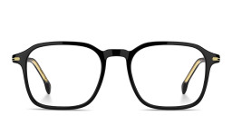 Shop Hugo Boss Square Eyeglasses in Black online.