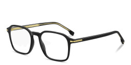 Shop Hugo Boss Square Eyeglasses in Black online.