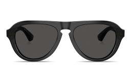 Shop BURBERRY Logo-Engraved Pilot Sunglasses in Grey online.