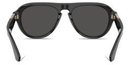 Shop BURBERRY Logo-Engraved Pilot Sunglasses in Grey online.