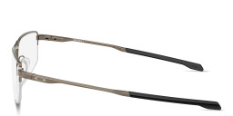 Shop Oakley Addams 0.5 Half-Rim Rectangle Eyeglasses in Pewter online.