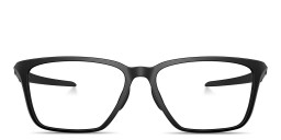 Shop Oakley Double Down Wide Square Eyeglasses in Shiny Black online.