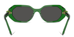 Swarovski Crystal-Embellished Irregular Sunglasses in Green – Product Photo 4
