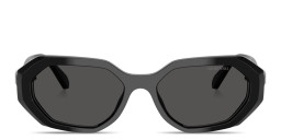 Swarovski Crystal-Embellished Irregular Sunglasses in Black – Product Photo 1