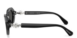 Swarovski Crystal-Embellished Irregular Sunglasses in Black – Product Photo 3