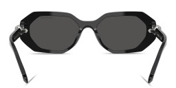 Swarovski Crystal-Embellished Irregular Sunglasses in Black – Product Photo 4
