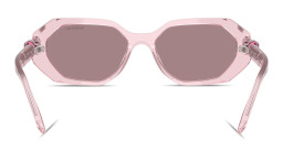 Swarovski Crystal-Embellished Irregular Sunglasses in Pink – Product Photo 4