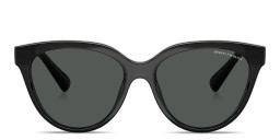 Armani Exchange Logo-Print Round Sunglasses in Grey – Product Photo 1