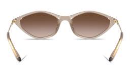 Shop Armani Exchange A|X Logo Irregular Sunglasses in Beige online.