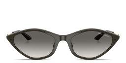 Shop Armani Exchange A|X Logo Irregular Sunglasses in Opal Dark Grey/Gradient Grey online.