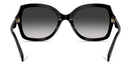Shop Coach Logo-Engraved Butterfly Sunglasses in Black online.