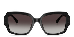 Shop Michael Kors Châtel Rectangle Sunglasses in Black online.