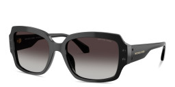 Shop Michael Kors Châtel Rectangle Sunglasses in Black online.