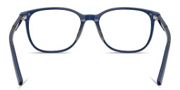 Shop Dolce & Gabbana Logo Lettering Square Eyeglasses in Blue online.