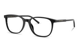 Shop Dolce & Gabbana Logo Lettering Square Eyeglasses in Black online.
