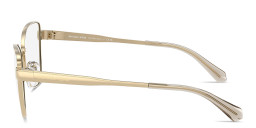 Shop Michael Kors Paris Wide Cat-Eye Eyeglasses in Gold online.
