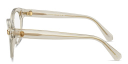 Shop Swarovski Crystal Round Eyeglasses in Beige online.