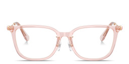 Shop Swarovski Crystal Square Eyeglasses in Pink online.